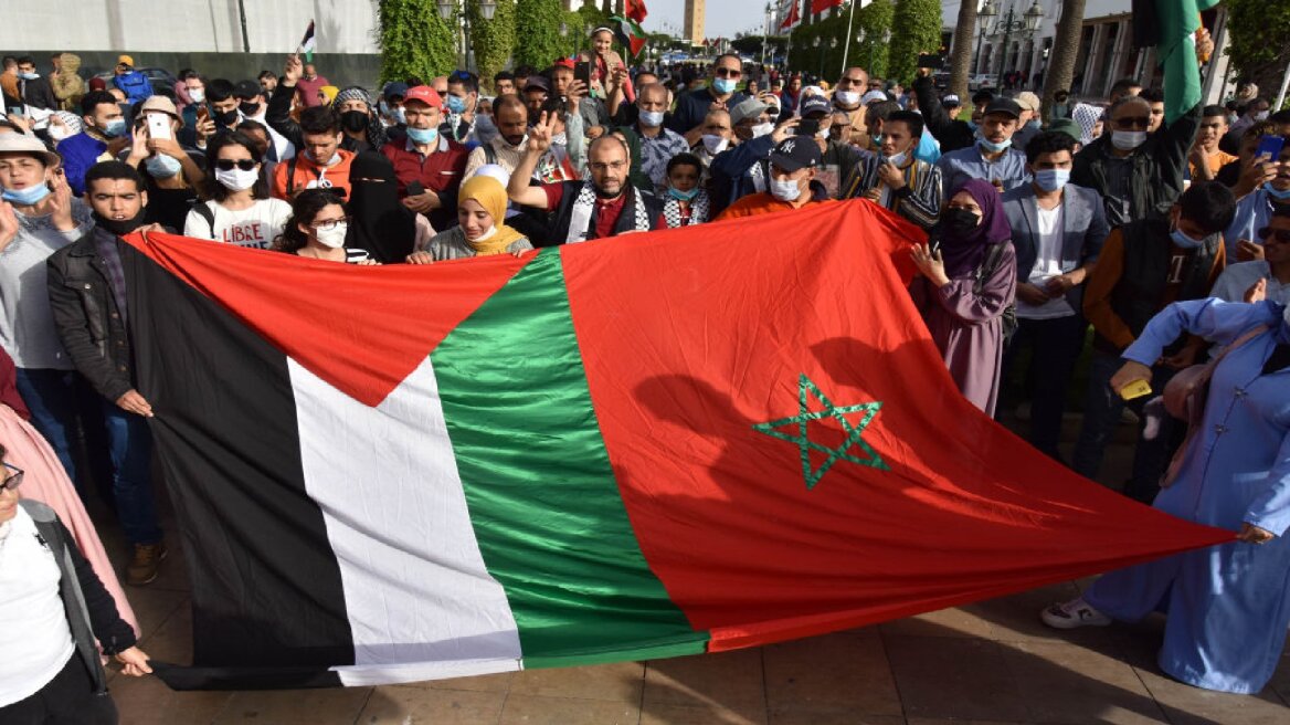 Μαρόκο: Σχεδόν 200 άνθρωποι διαδήλωσαν κατά των πληγμάτων του Ισραήλ στη Λωρίδα της Γάζας