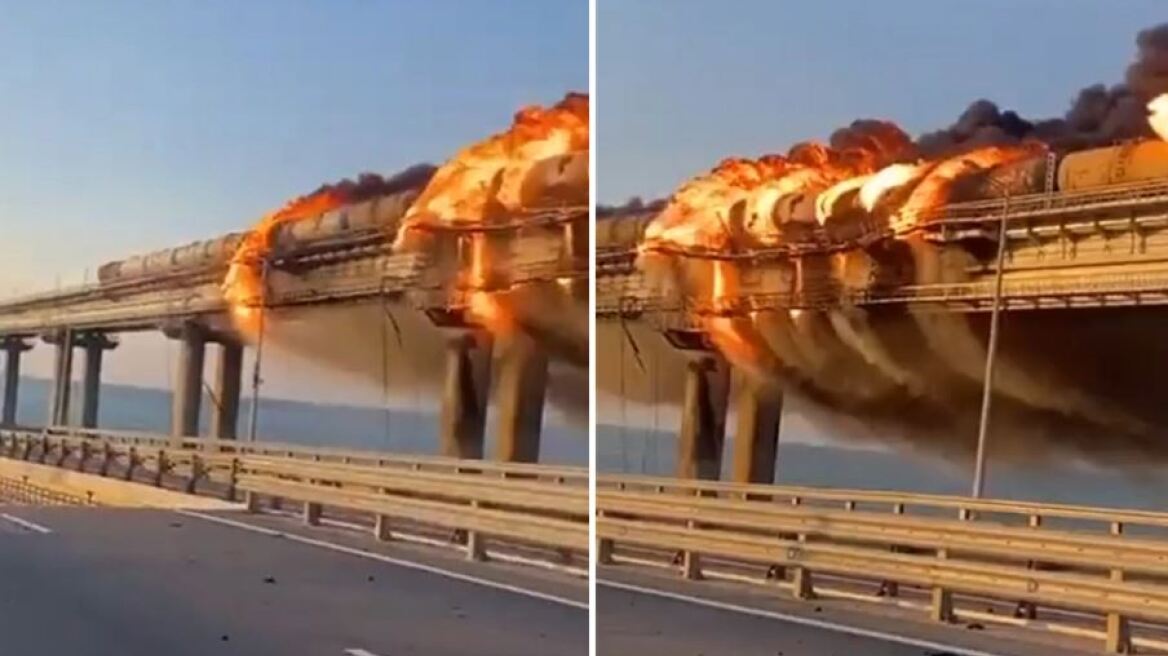 Daily Mail: Το μυστηριώδες «κύμα» λίγο πριν από την έκρηξη στη γέφυρα της Κριμαίας