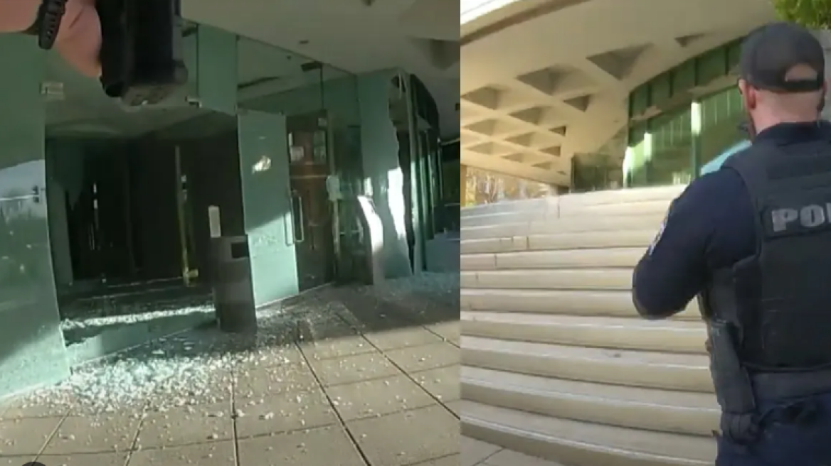Επίθεση σε τράπεζα του Λούιβιλ: Συγκλονιστικό βίντεο δείχνει την αναμέτρηση των αστυνομικών με τον ένοπλο