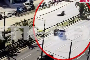 Η στιγμή της σφοδρής σύγκρουσης των δύο αυτοκινήτων στη Λεωφόρο Συγκρού – Τραυματίστηκε ένα 3χρονο αγοράκι