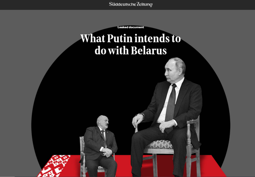 Αποκάλυψη SZ: Τα απόρρητα σχέδια του Πούτιν για την προσάρτηση της Λευκορωσίας