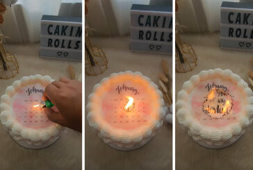 Η νέα μόδα με τις τούρτες που «καίγονται» για να αποκαλυφθούν